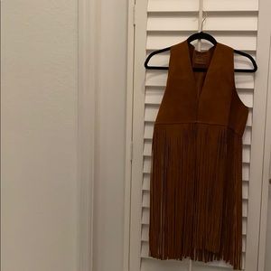 Free People Suede waistcoat brown